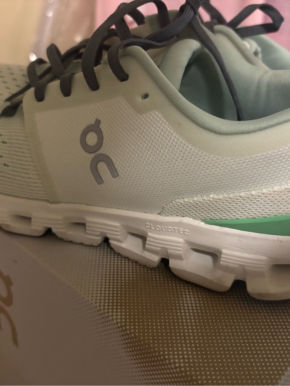 Green on clouds shoes. Barely worn great condition.